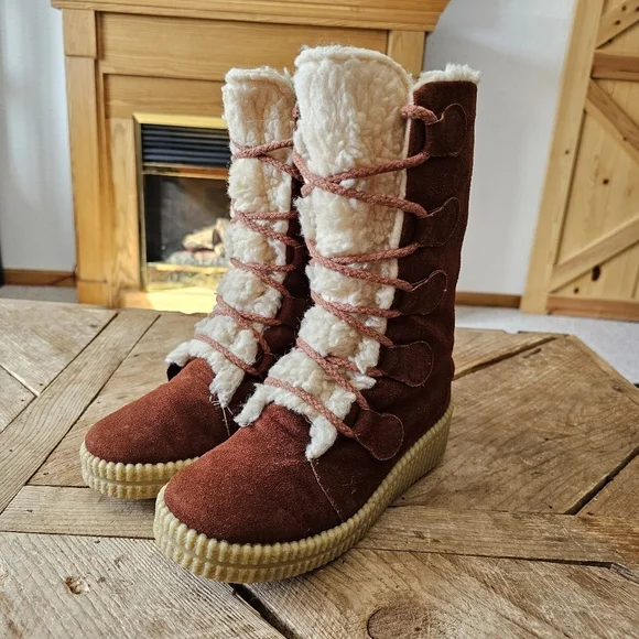 Vintage made in the USA winter boots Women's size 8 - Picture 9 of 15
